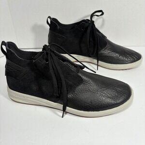 Merrell Gridway Mid Leather Black Leather Suede Chukkas Boots Mens Size 9 Vibram